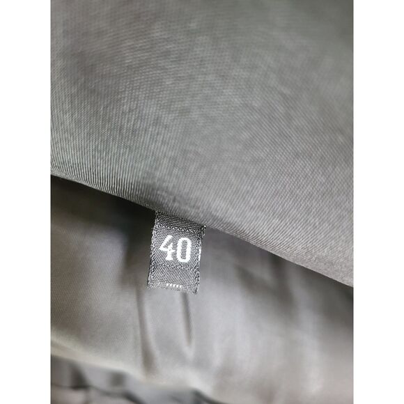 Vtg MARCONA Luxury Black Wool Trench Coat Sz 40 Hidden Button LARGE Office Siren - Picture 13 of 13